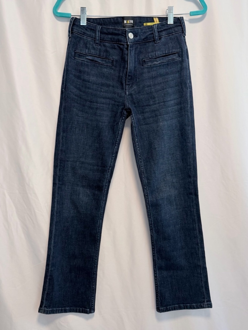 Maeve Anthropologie Cropped Straight Jeans Sz 25 High Rise Clean Girl Minimalist